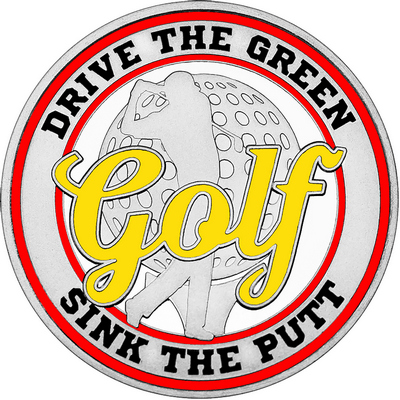 Yellow "Golf" with Red Outer Circular Borders